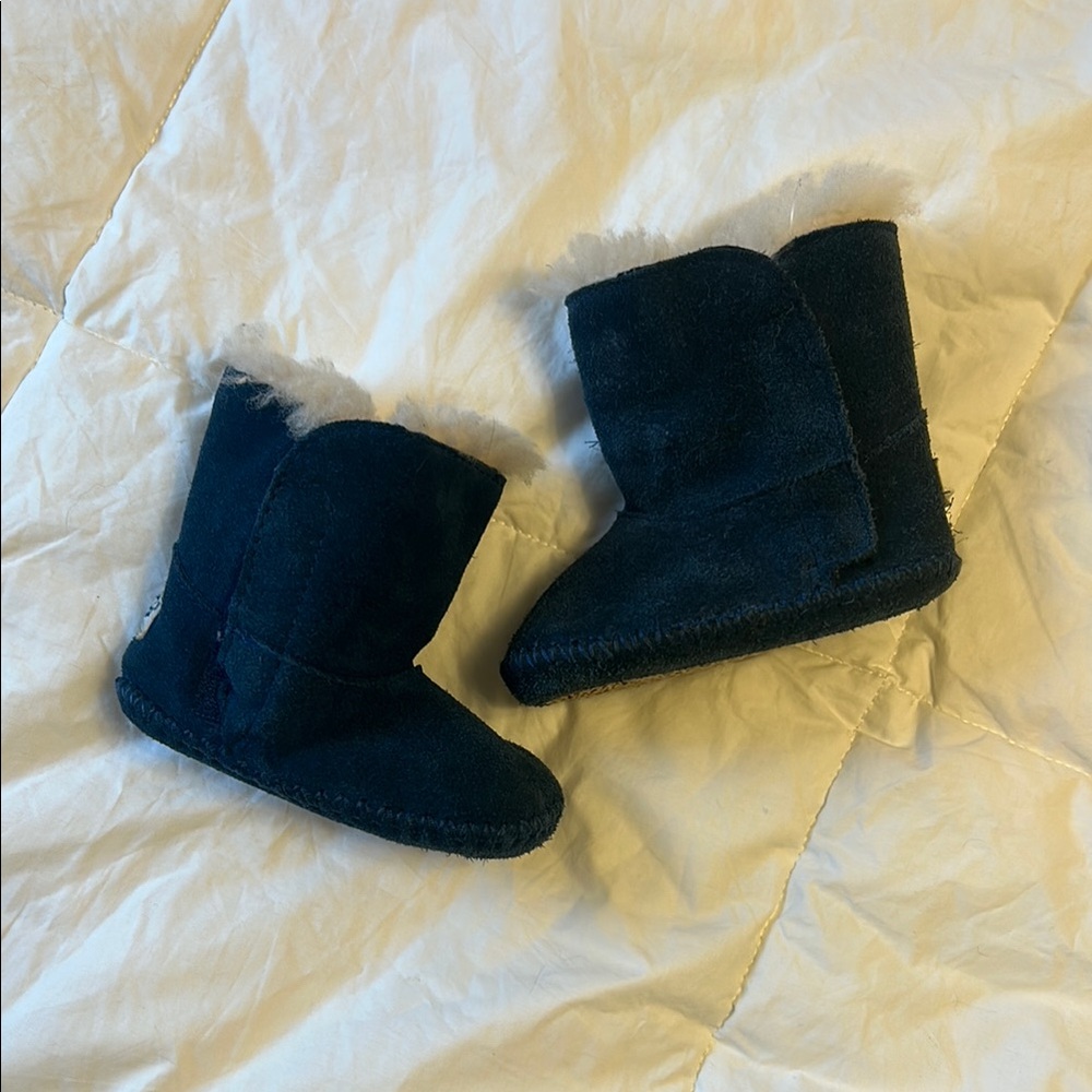 UGG Baby Boots in Blue with Cream Lining